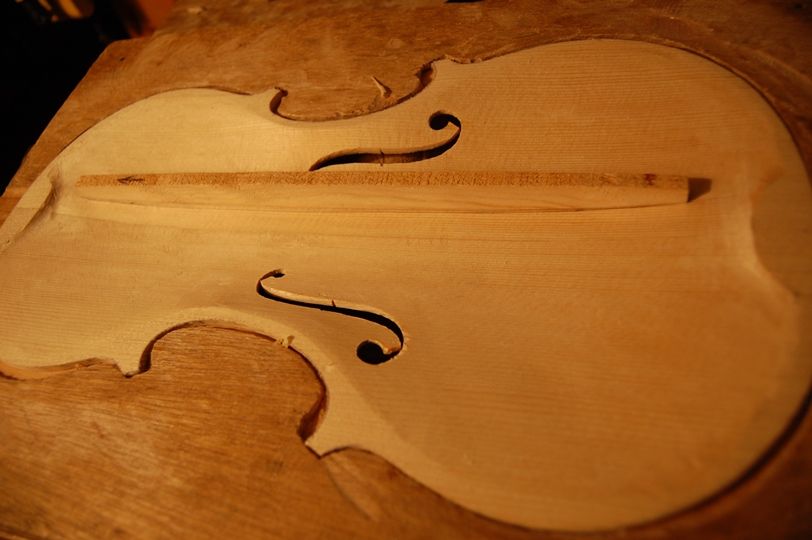 5string progress 5 fholes and bassbar Bluefiddle's West Wind Strings